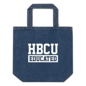 HBCU Educated Organic Denim Tote Bag