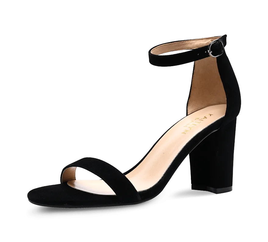 Heather Block High Heel Sandals