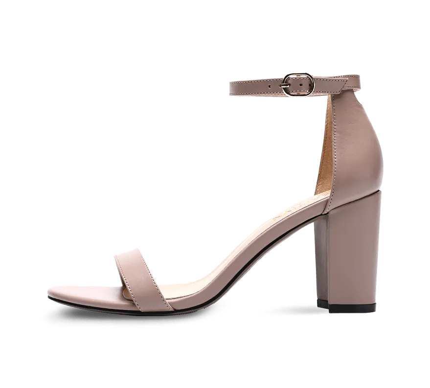 Heather Block High Heel Sandals