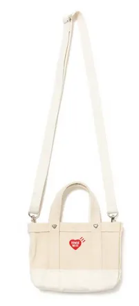 Human Made Heavy Canvas Mini Shoulder Tote Bag White