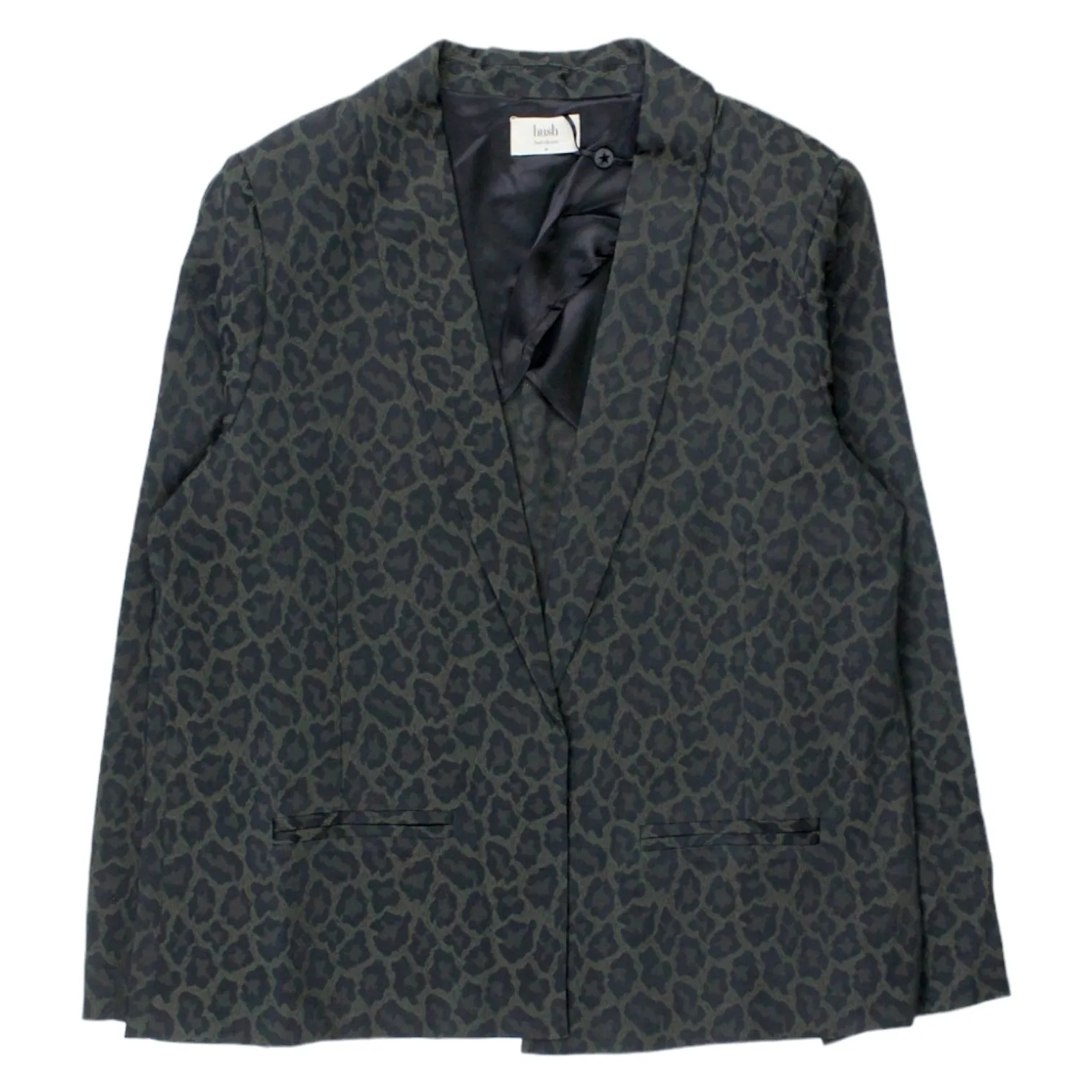 Hush Dark Green Jacquard Blazer