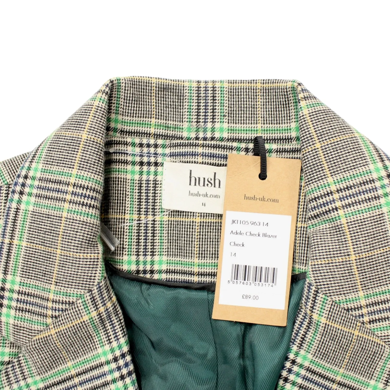 Hush Green Adele Check Blazer