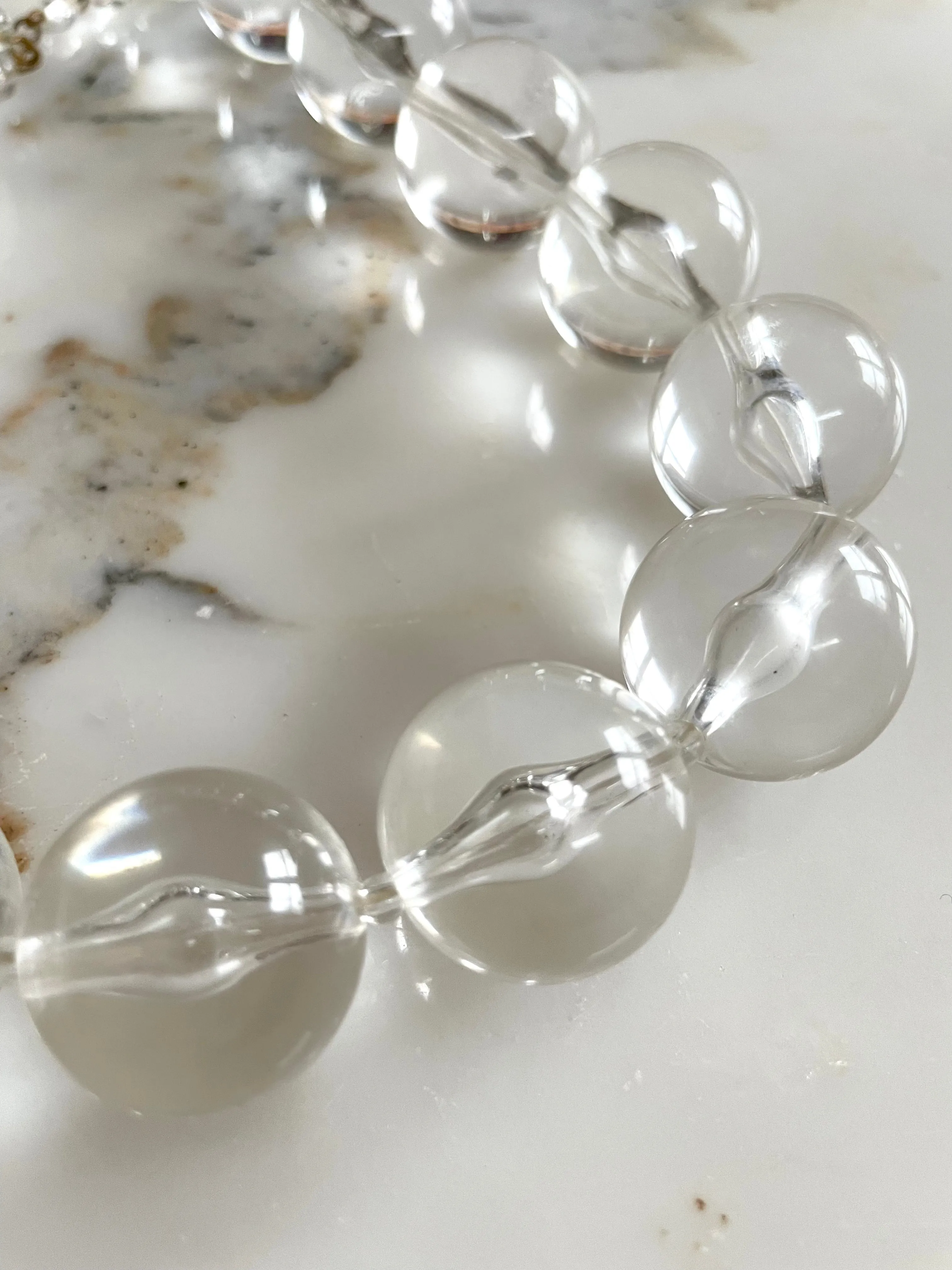 Ice Globe Lucite Necklace