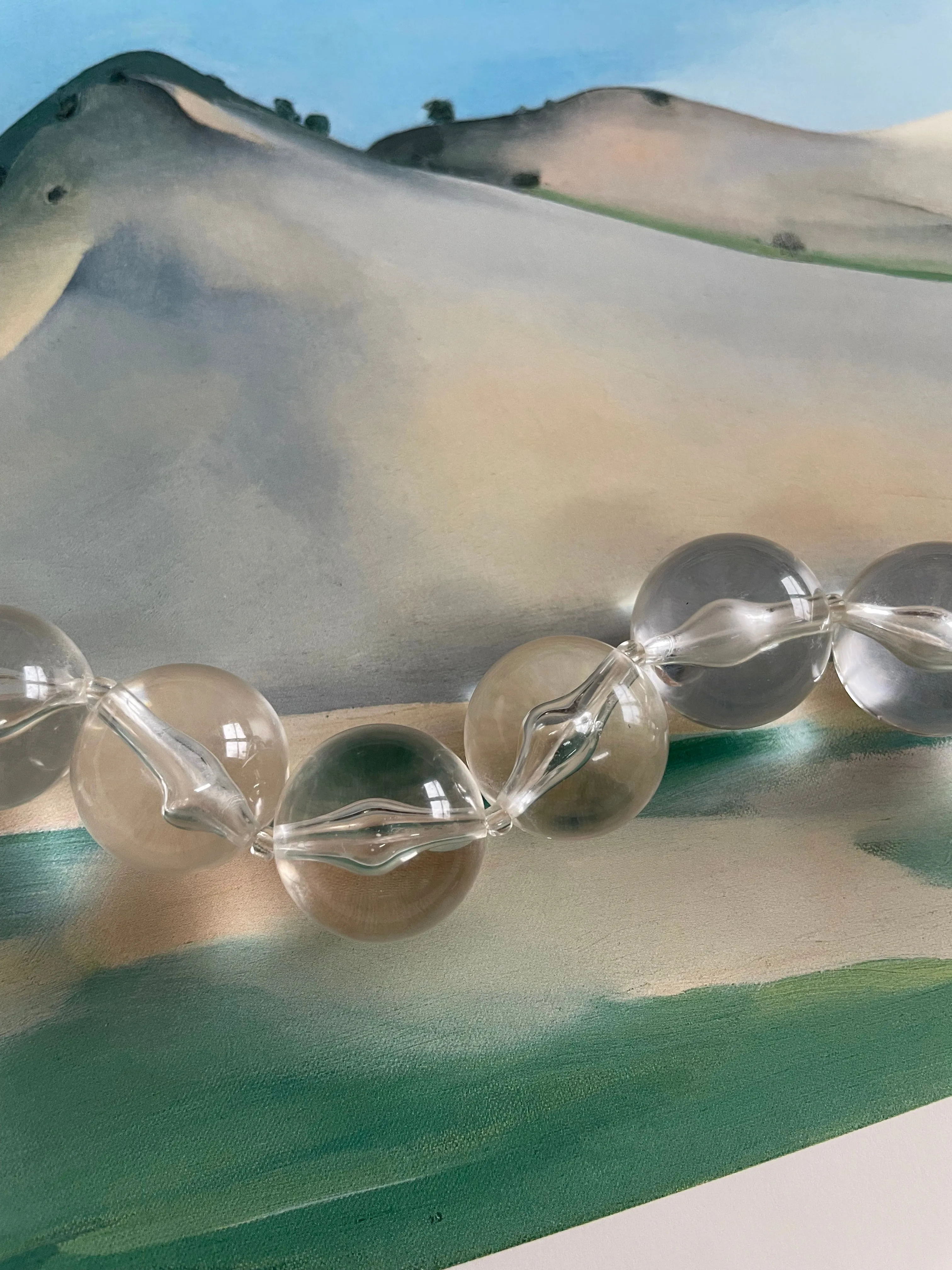 Ice Globe Lucite Necklace