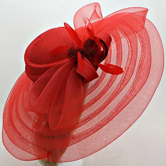 iLLASPARKZ Oversized Feather Bow Polyester Dressy Hat