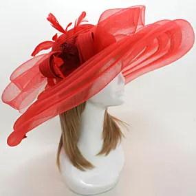 iLLASPARKZ Oversized Feather Bow Polyester Dressy Hat