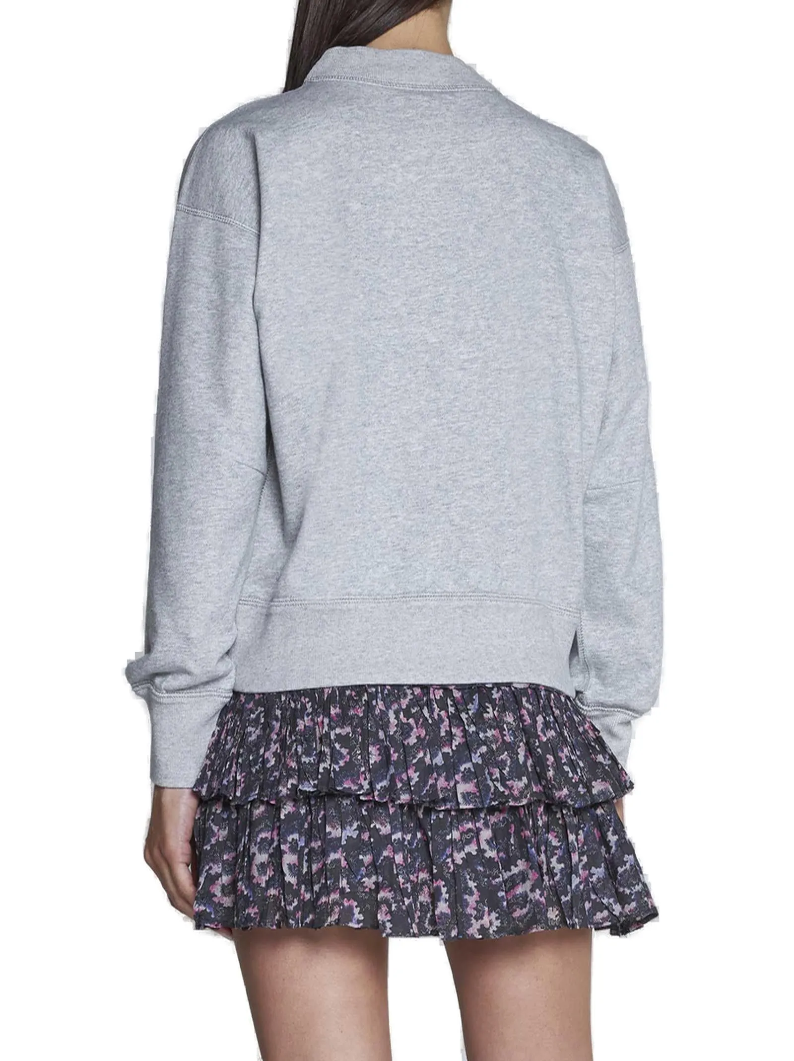 Isabel Marant toile Mock Neck Logo Printed Sweater