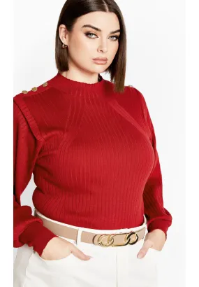 Isabella Sweater - cherry