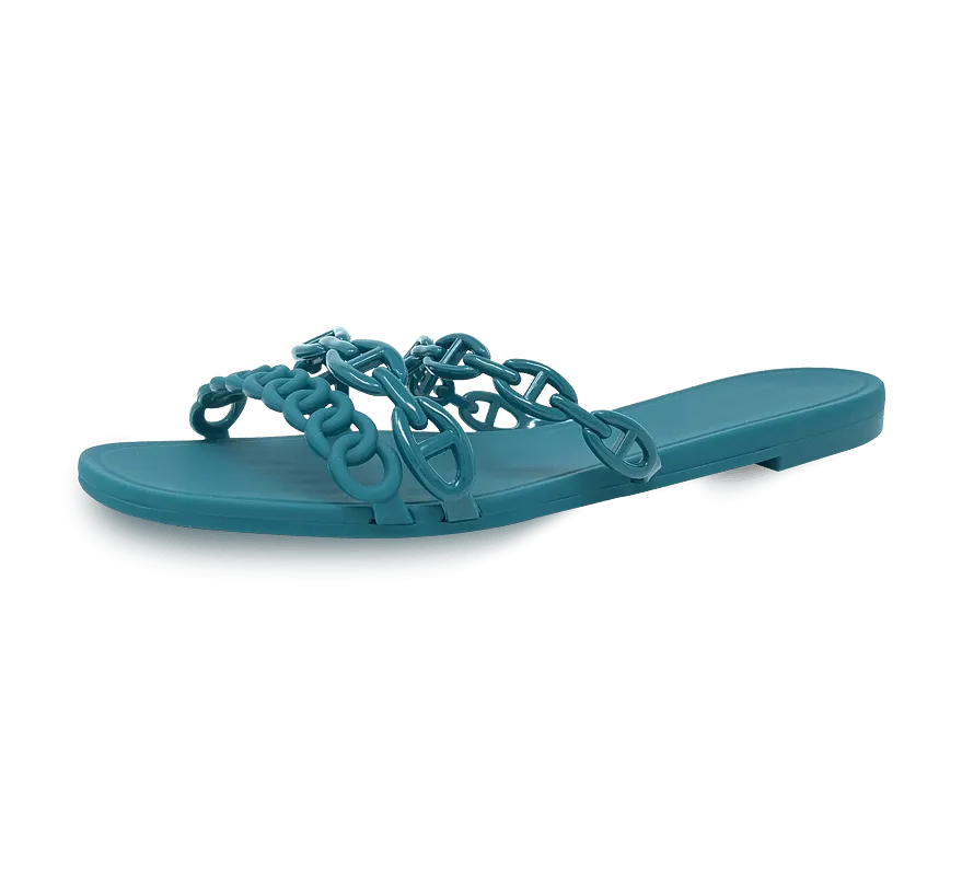 Jelly Chain Beach Sandals Flip Flops