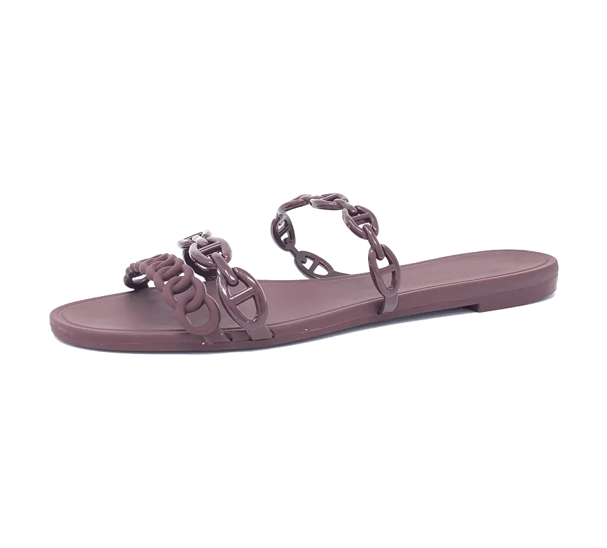 Jelly Chain Beach Sandals Flip Flops