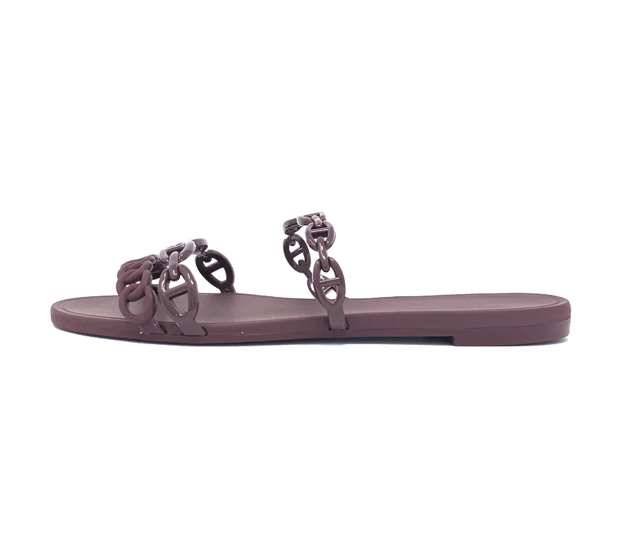 Jelly Chain Beach Sandals Flip Flops