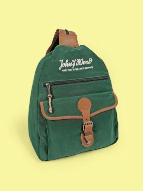 John F Woods Green Canvas Rucksack