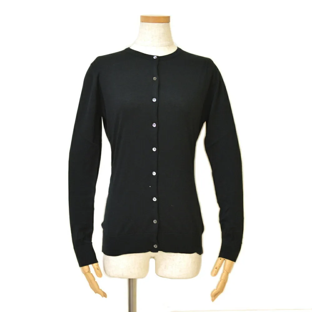 JOHN SMEDLEY  |Casual Style Long Sleeves Plain Cotton Medium Office Style