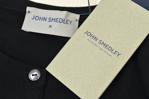 JOHN SMEDLEY  |Casual Style Long Sleeves Plain Cotton Medium Office Style