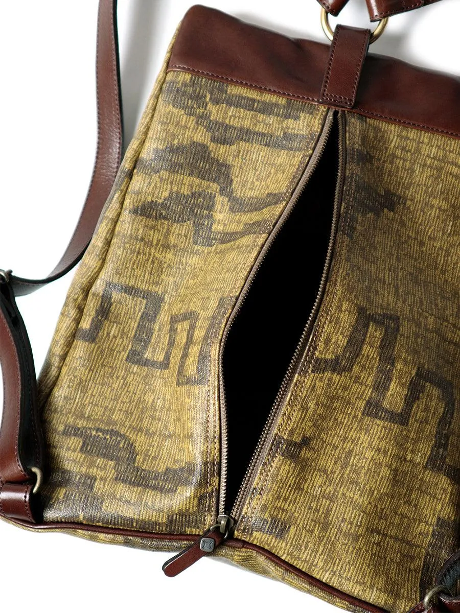 Kapital Hopi basket pattern canvas backpack bag