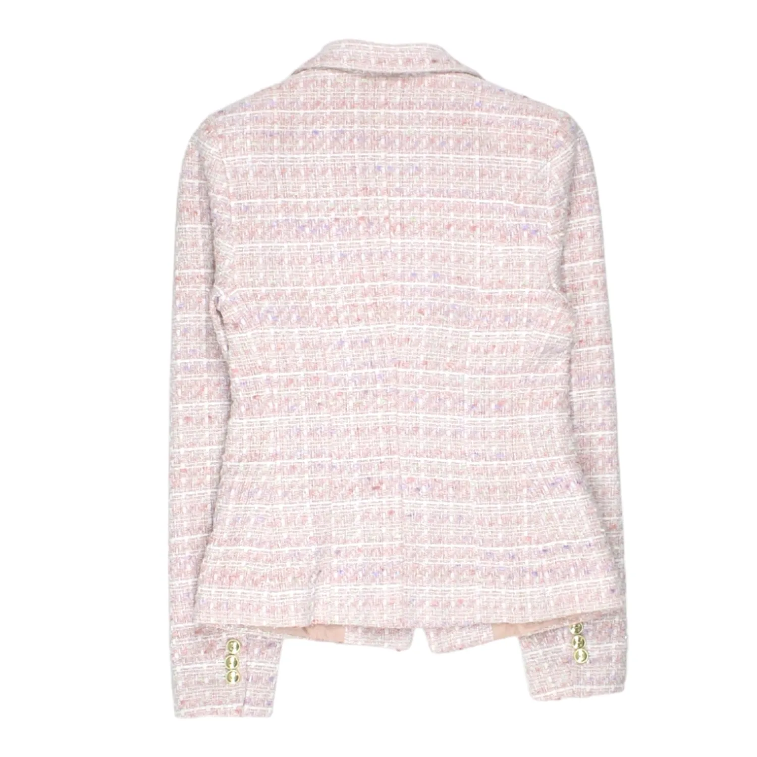 Karen Millen Blush Sparkle Tweed Blazer