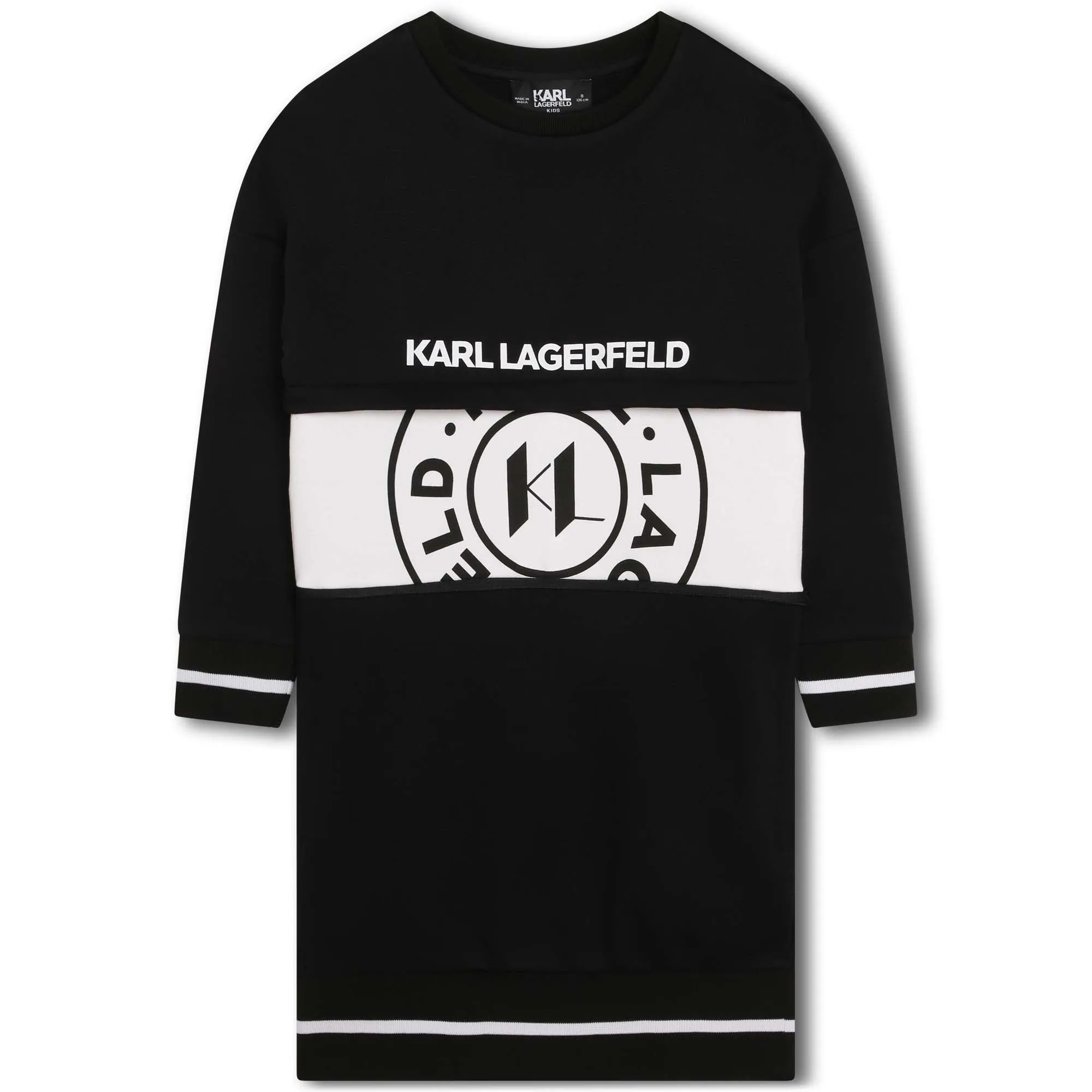 Karl Lagerfeld Sweater Dress w/ Front Logo Print