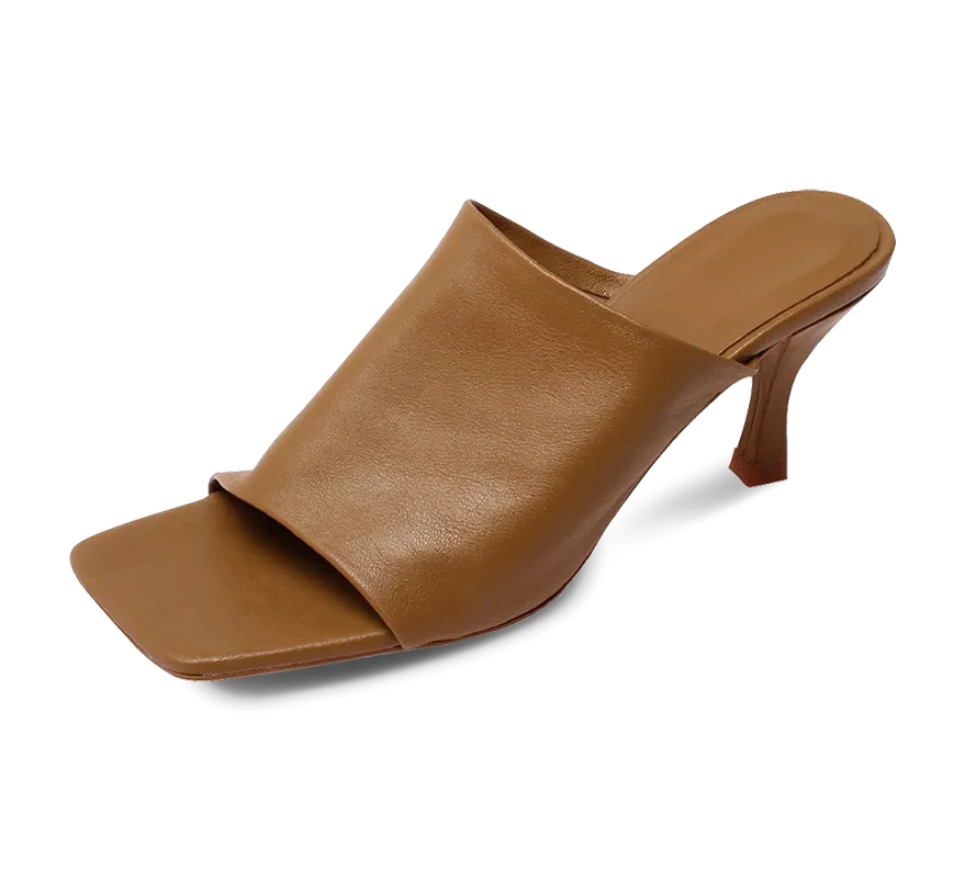 Katie Mid Heel Square Toe Sandals