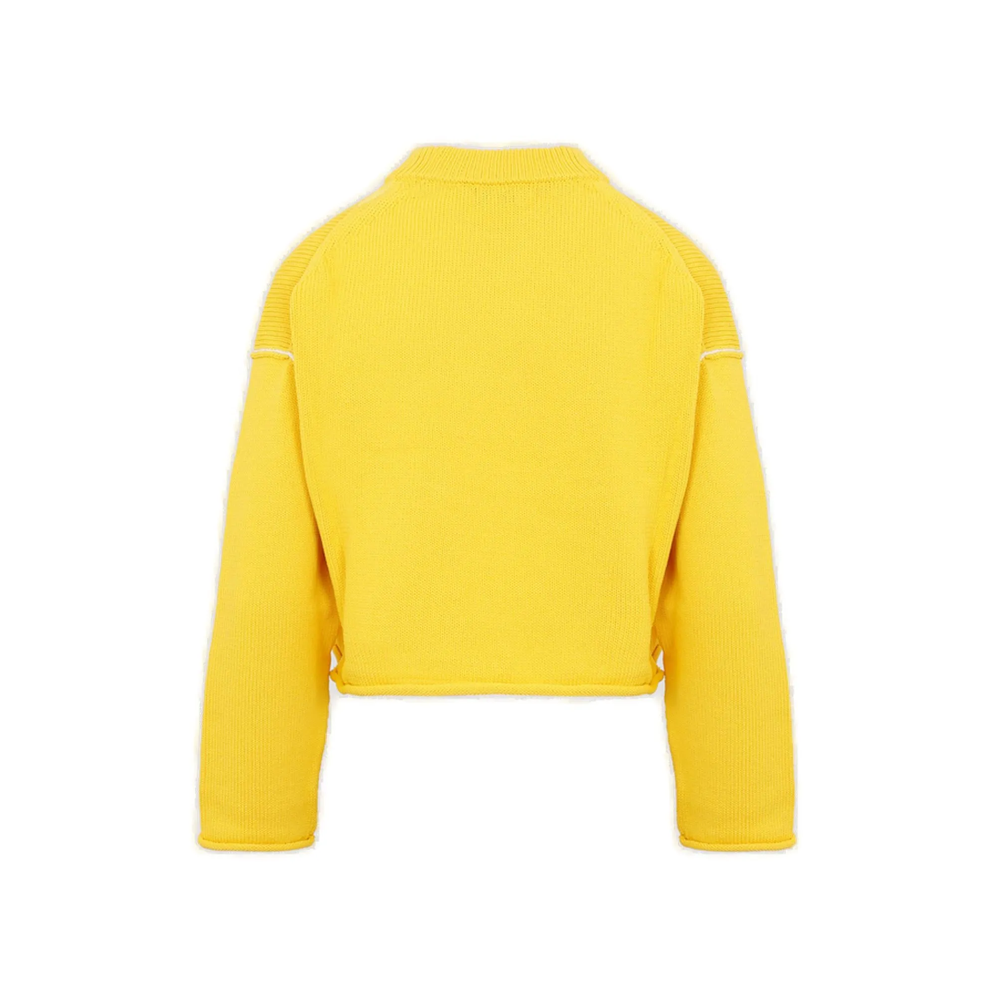 Kenzo Logo Patch Round Neck Ribbed Knit Sweater