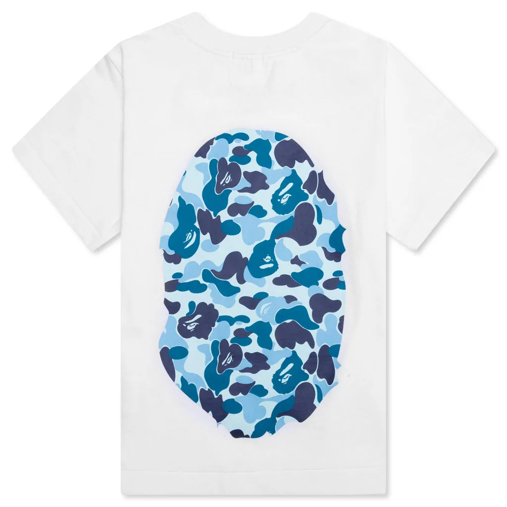 Kid's ABC Camo Big Ape Head Tee - White/Blue