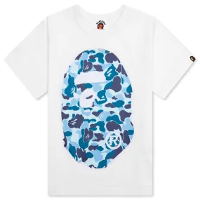 Kid's ABC Camo Big Ape Head Tee - White/Blue