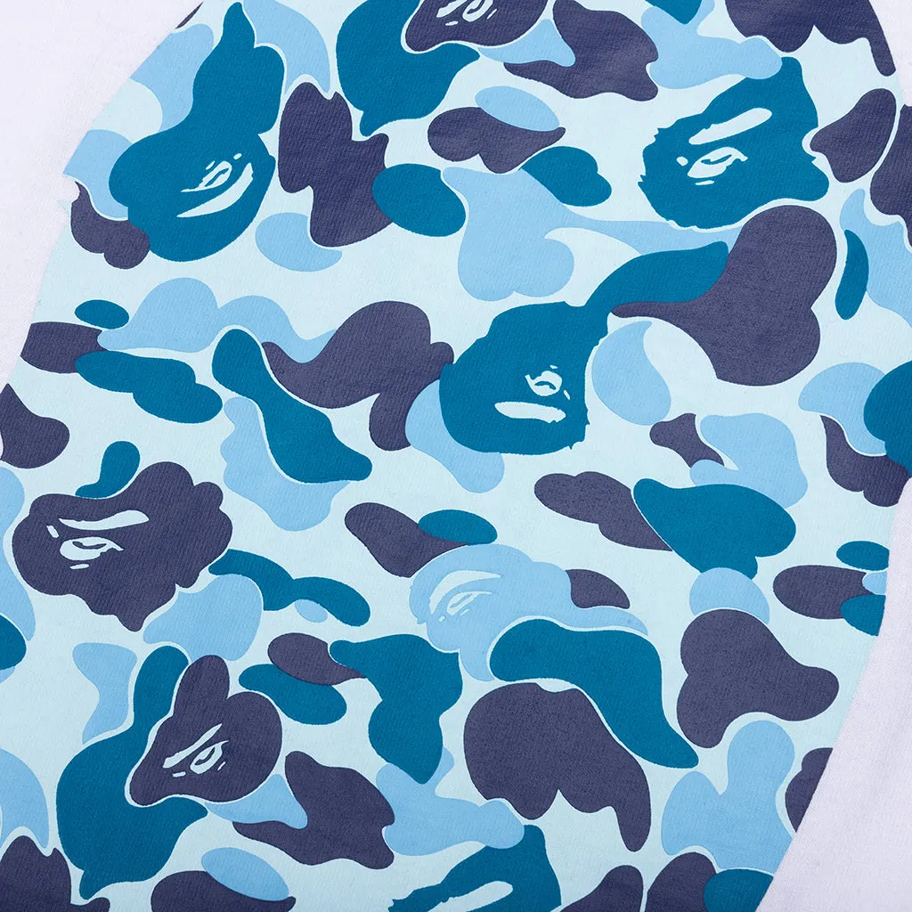 Kid's ABC Camo Big Ape Head Tee - White/Blue