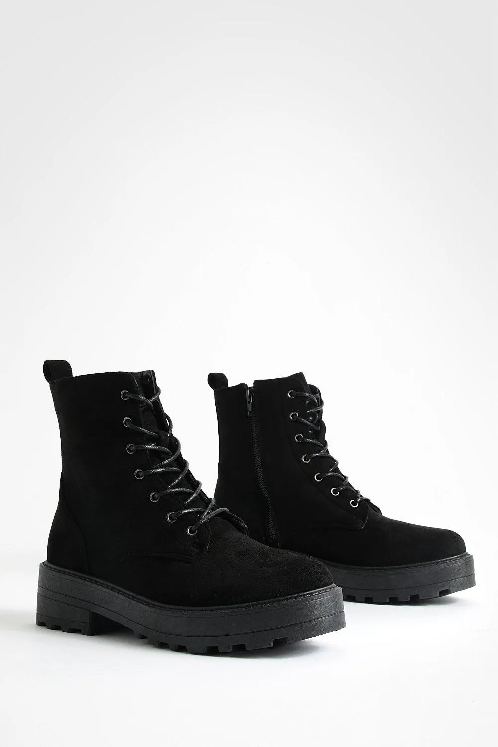 Lace Up Chunky Combat Boots