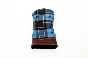 Leather and Wool Tartan Head Cover