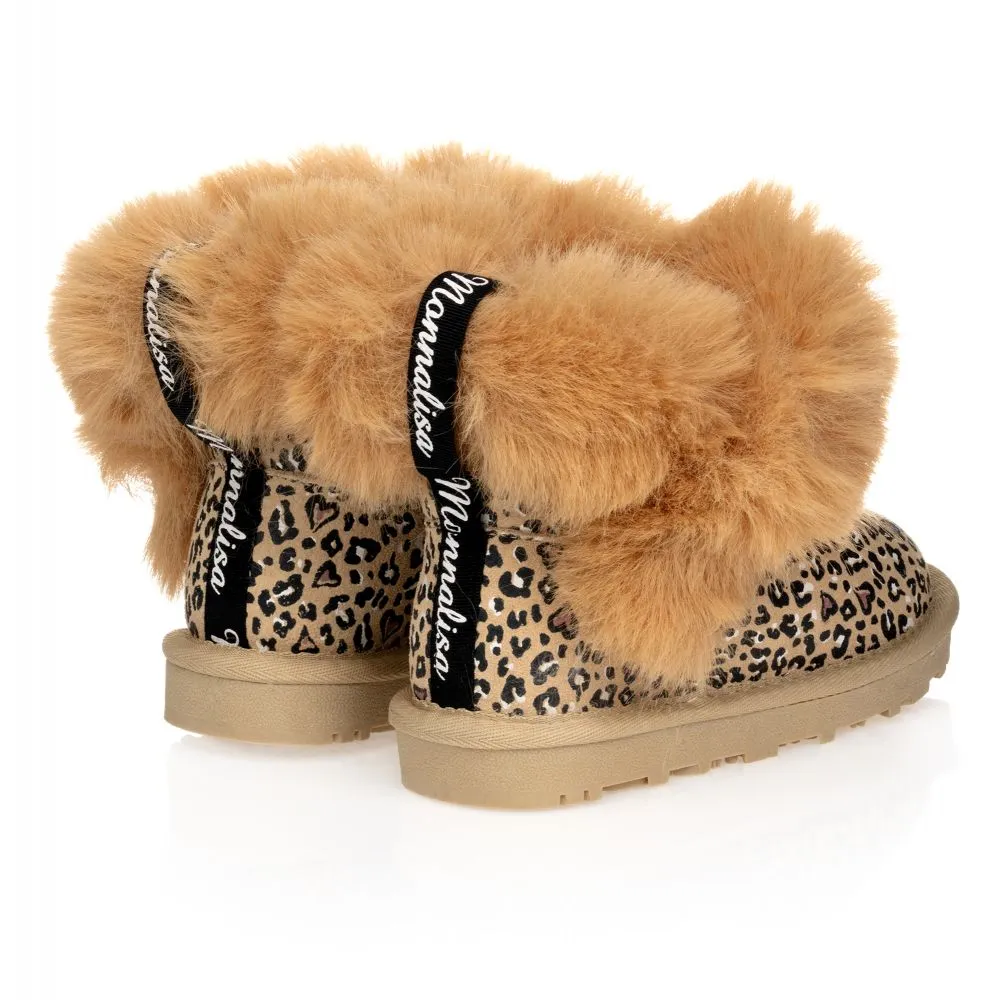 Leopard Print Suede Boots