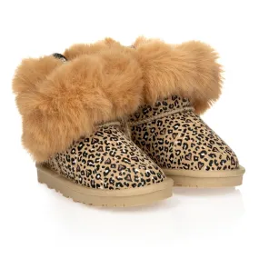 Leopard Print Suede Boots