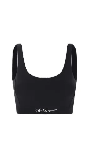 Logo Band Sports Bra - Black