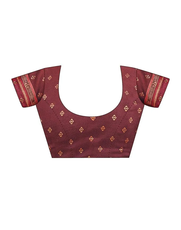 Maroon Georgette Printed Sarees