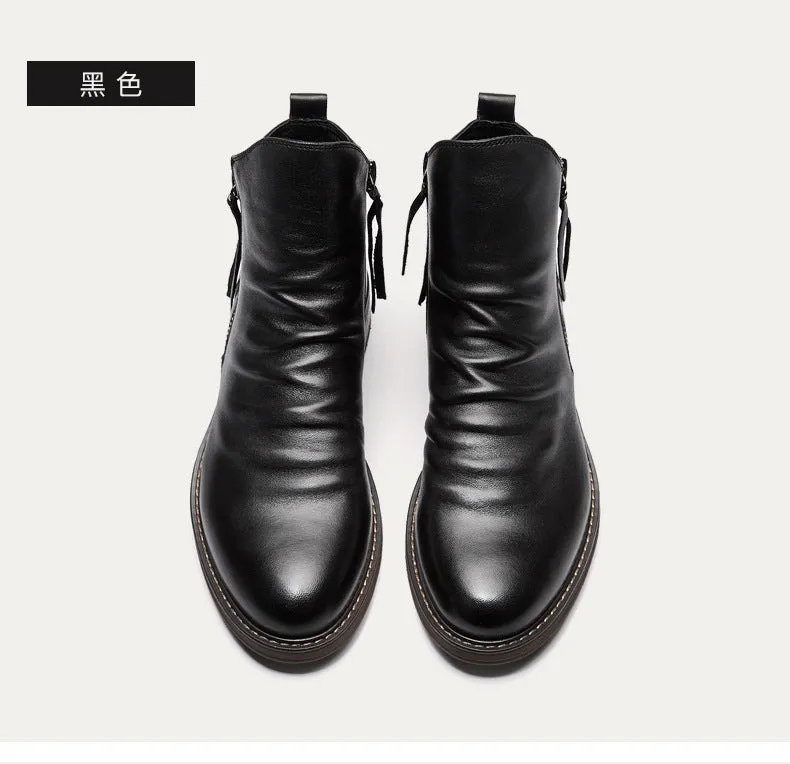 MBluxy Leather Boots