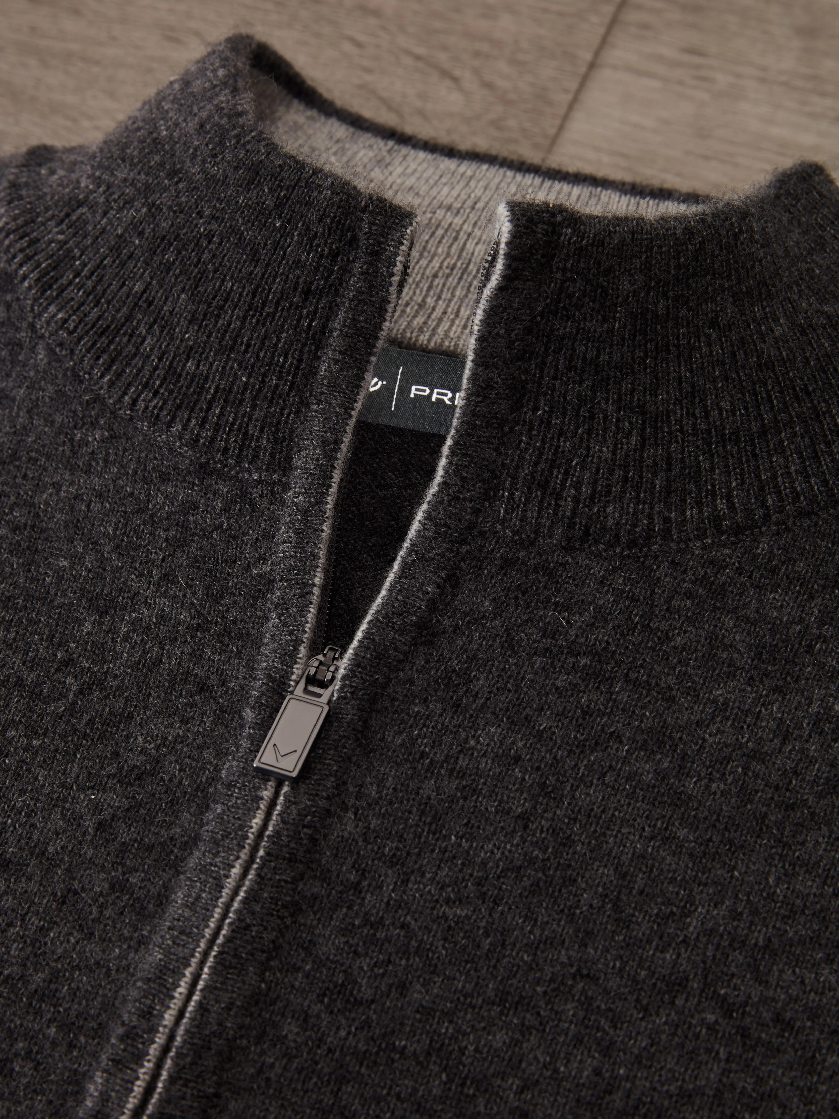 Mens Premium Cashmere 1/4-Zip Golf Sweater