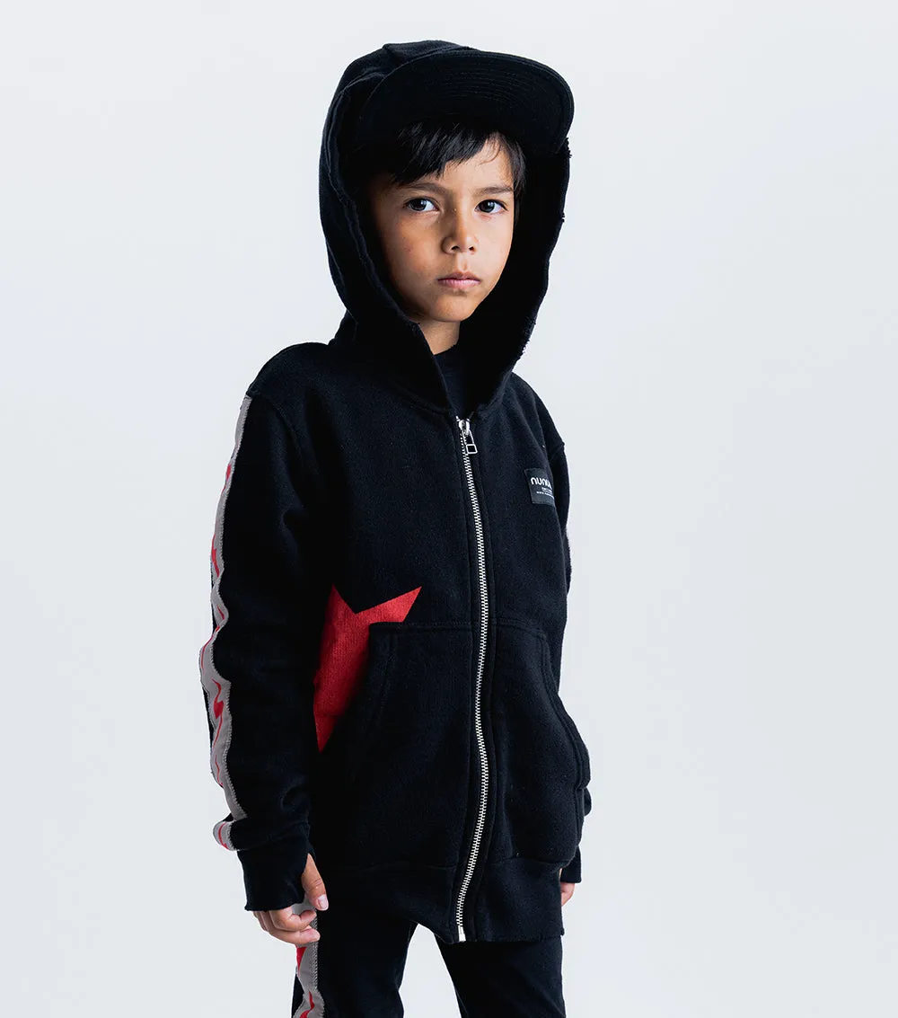 mini bolts zip hoodie