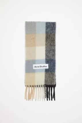 Mohair Checked Scarf