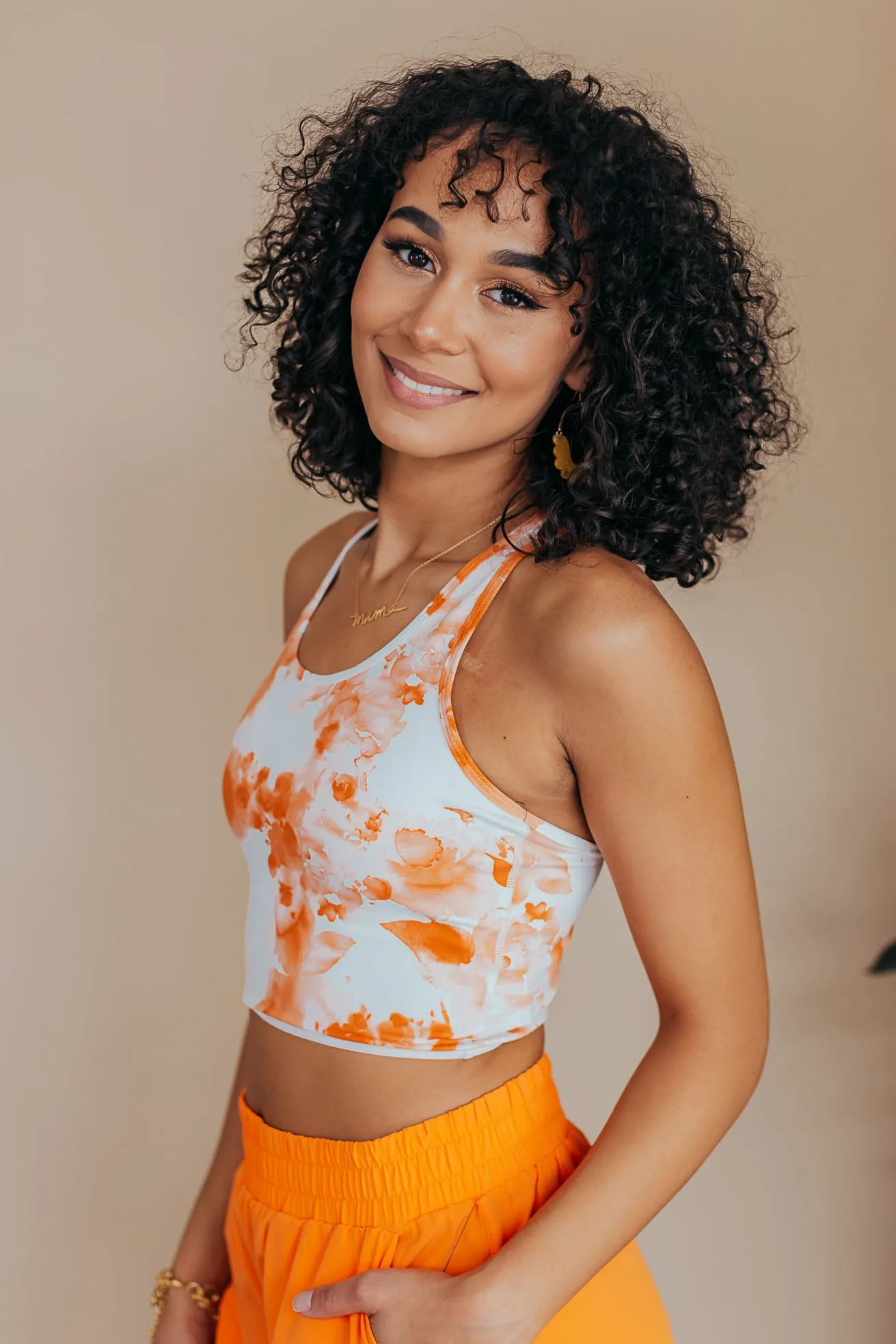 Mono B Citrus Floral Racerback Sports Bra - 2 Colors