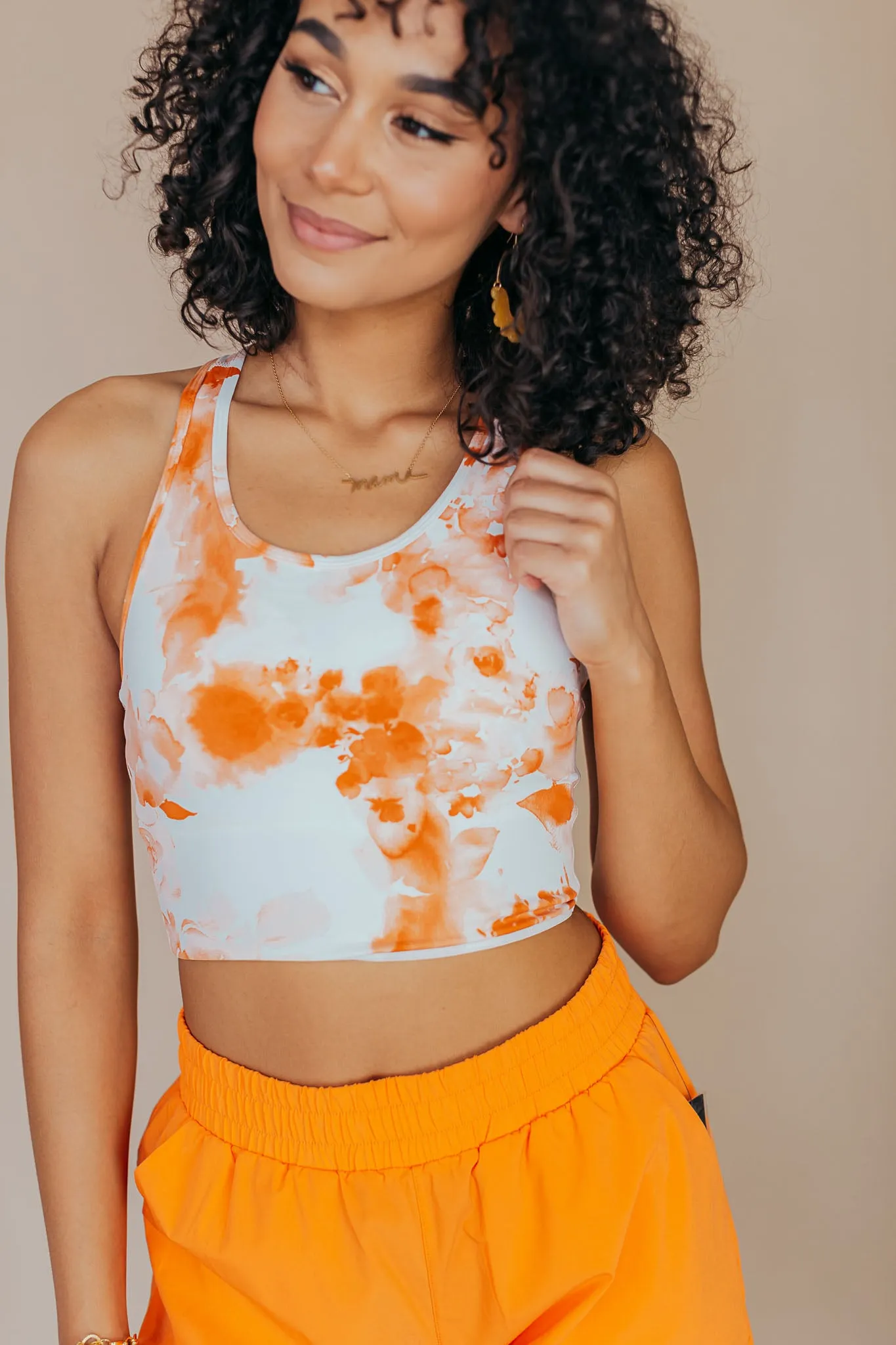 Mono B Citrus Floral Racerback Sports Bra - 2 Colors