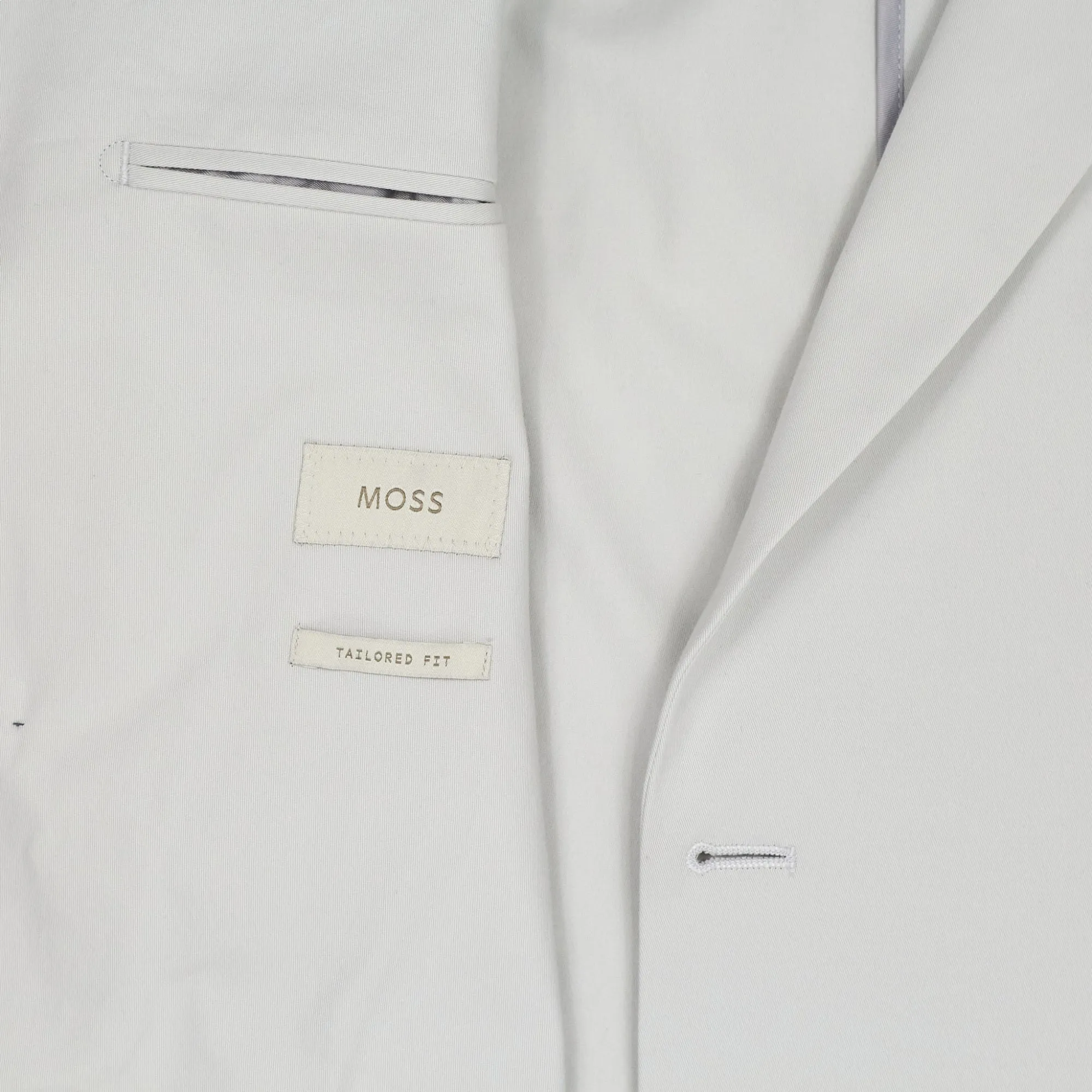 Moss Grey Tailored Fit Double Breasted Blazer