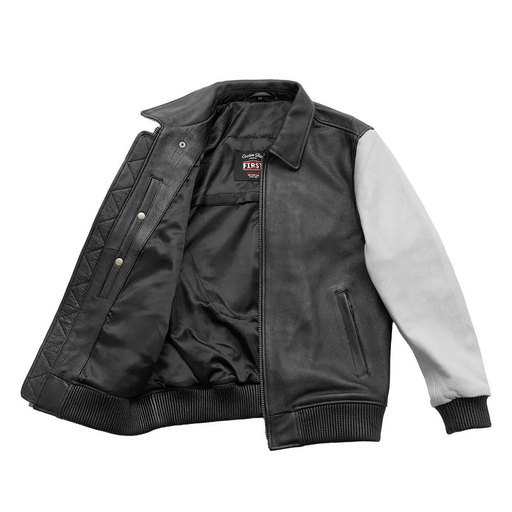 Moto Bomber Two Tone - Men's Leather Jacket