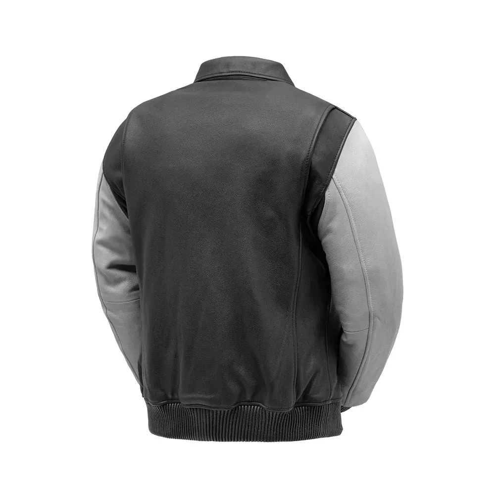 Moto Bomber Two Tone - Men's Leather Jacket