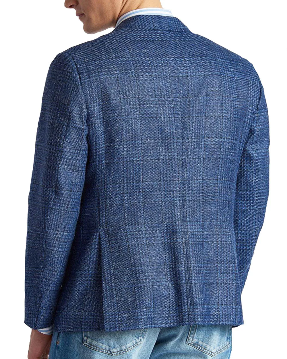 Multi Blue Plaid Sportcoat