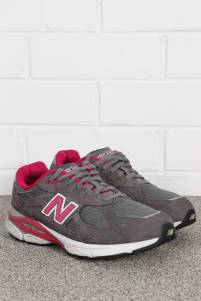 NEW BALANCE 990 Breast Cancer Awareness Grey Pink Sneakers (8.5)