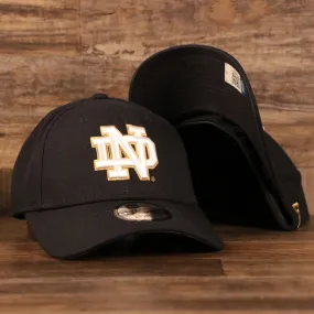 NEW ERA | NOTRE DAME FIGHTIN IRISH | THE LEAGUE | 9FORTY DAD HAT | VELCRO ADJUSTABLE | TEAM BACK PATCH | NAVY | OSFM