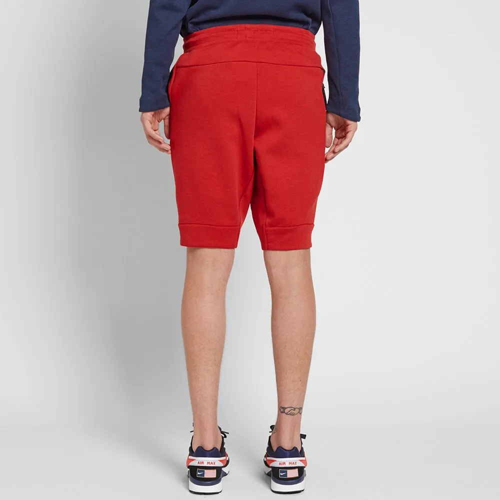 Nike Tech Fleece ShortUniversity Red Heather & Black