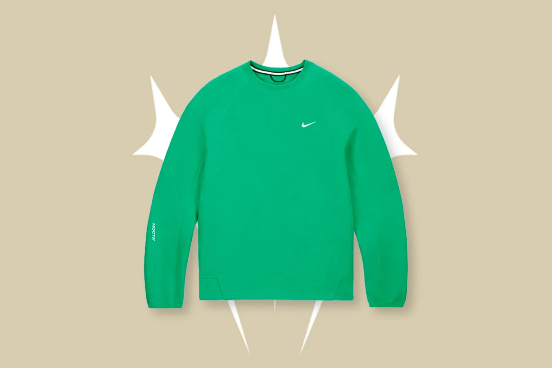 Nike x NOCTA Tech Fleece Crew - Stadium Green/Sail