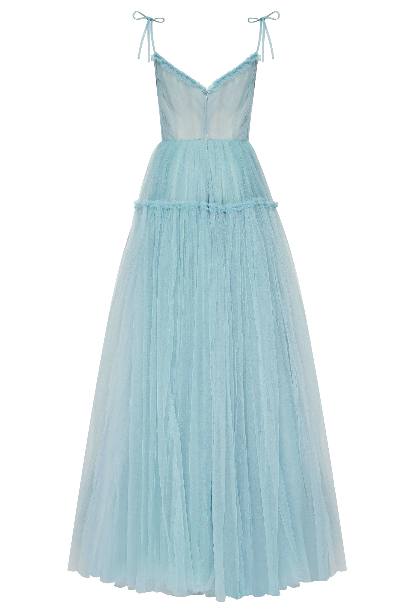 Ocean Wave Tie-straps tulle prom dress