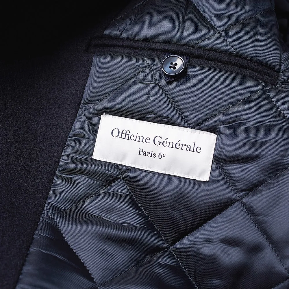 Officine Generale New PeacoatNavy Wool