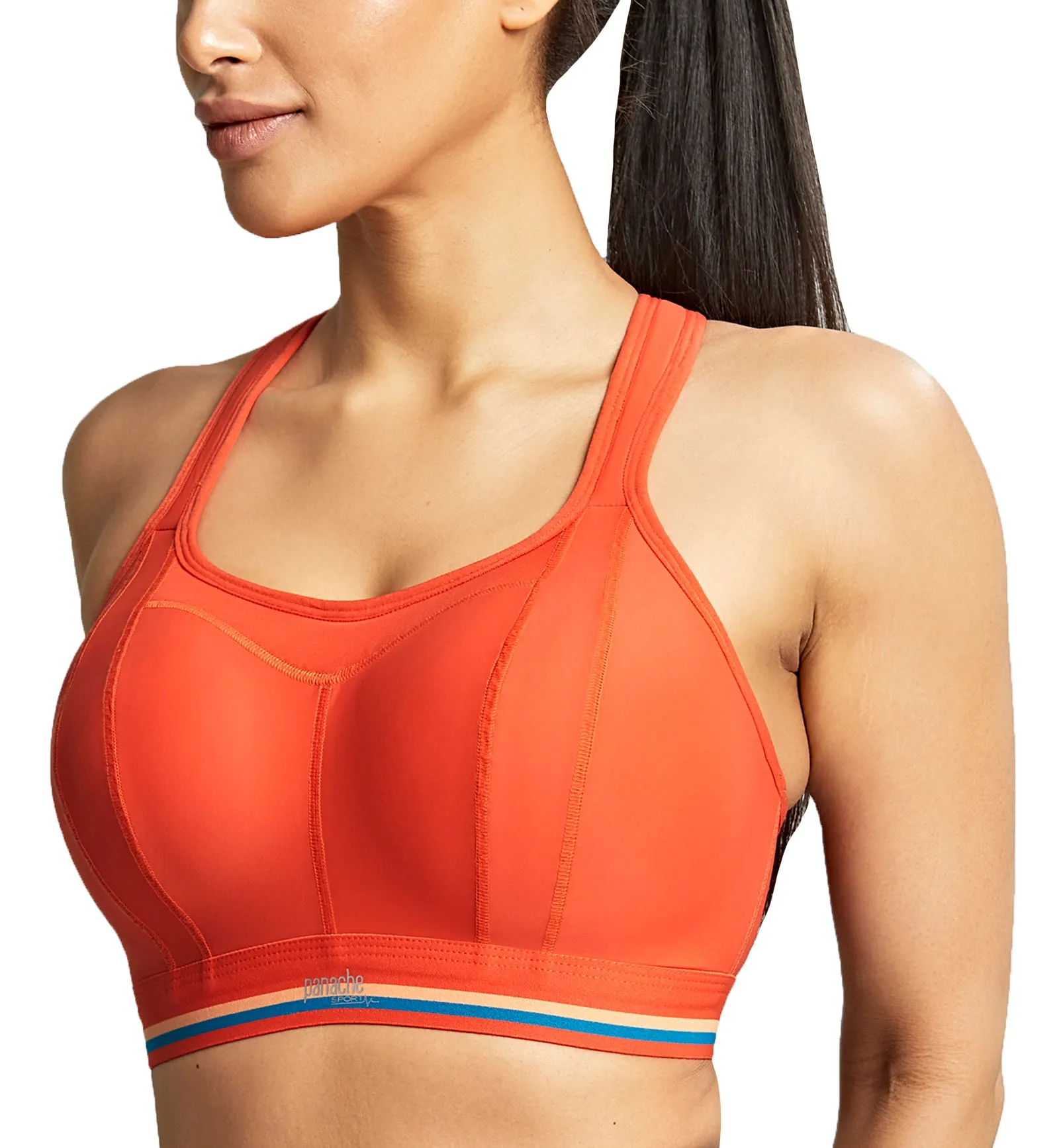 Panache Boundless Racerback Non-Wire Sports Bra (7341R) - Sunrise Orange