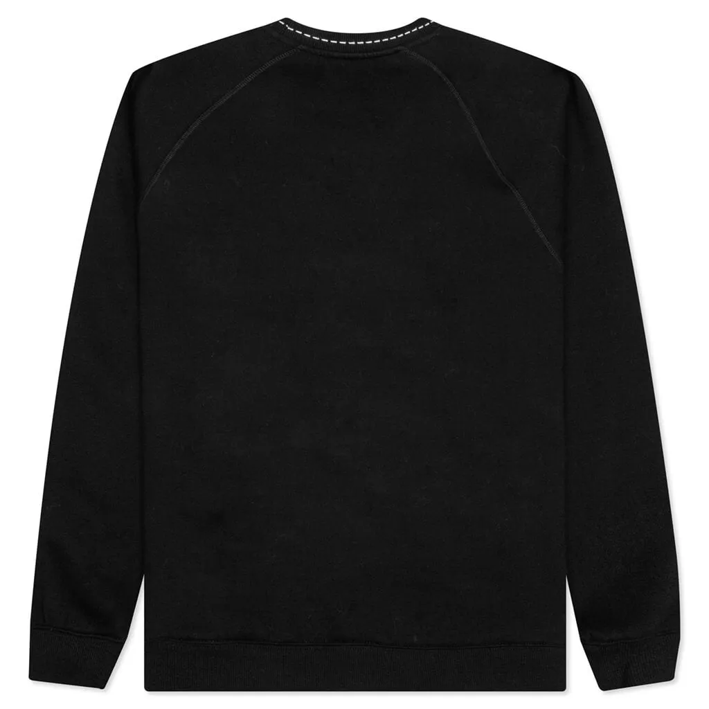 Pleasures Cut Here Raglan Crewneck - Black